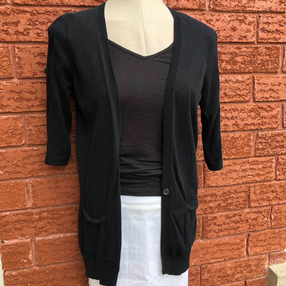 Light weight black cardigan / sweater